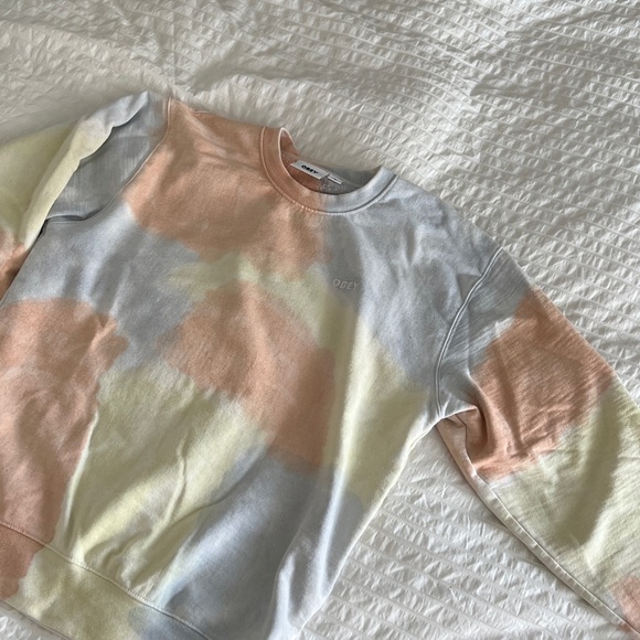 oversized obey tie dye crew neck (S) - Picture 4 of 5